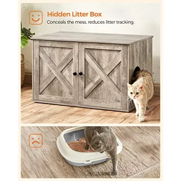 Feandrea Cat Litter Box Enclosure Stylish Furniture for Cats