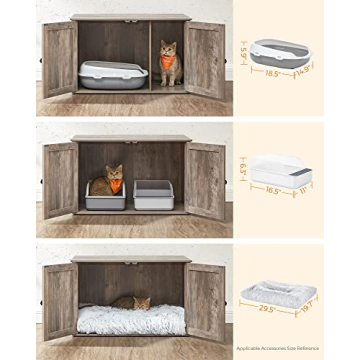 Feandrea Cat Litter Box Enclosure Stylish Furniture for Cats