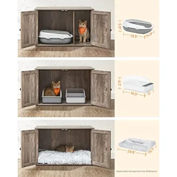 Feandrea Cat Litter Box Enclosure Stylish Furniture for Cats