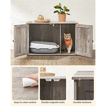Feandrea Cat Litter Box Enclosure Stylish Furniture for Cats