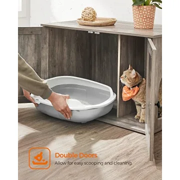 Feandrea Cat Litter Box Enclosure Stylish Furniture for Cats