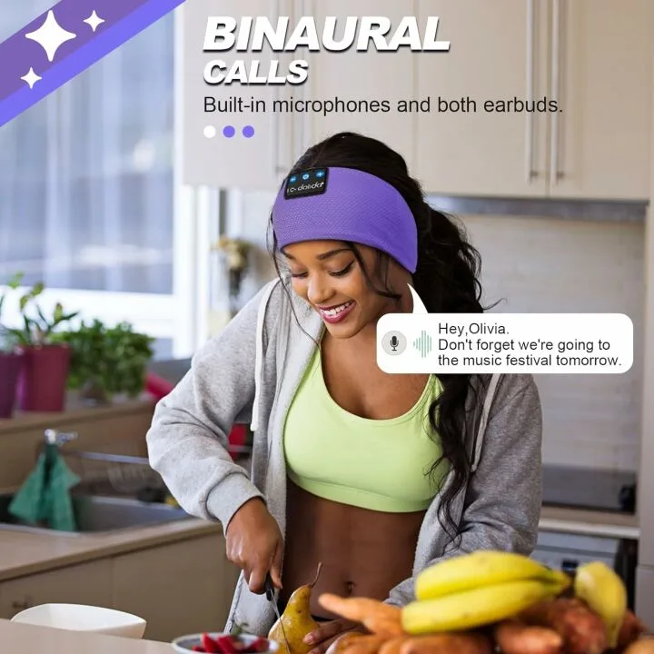 LC-dolida Sleep Headphones Bluetooth 5.4, Headband Headphones Earphones Wireless, Sleep Mask for Sleeping, Sports, Gifts, Workout, Jogging, Yoga,Insomnia, Air Travel, Meditation