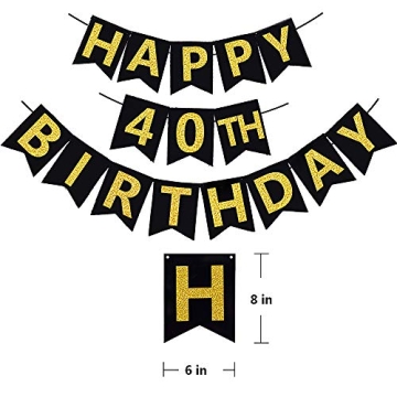 Vibrant Happy 40th Birthday Decoration Kit for Parties