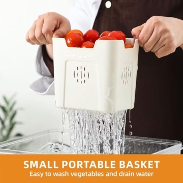 Divided Serving Tray with Lid - 4 Compartments for Fruits