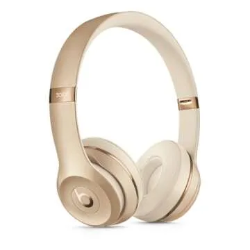 Beats Solo3 Wireless On-Ear Headphones - Gold (2024 Model) (Renewed)