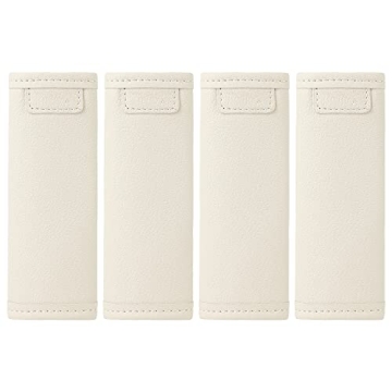 KINIVA Vegan Leather Luggage Handle Wraps - 4 Pack Set for Easy Identification & Comfort