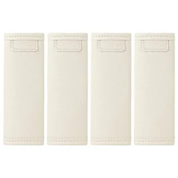 KINIVA Vegan Leather Luggage Handle Wraps - 4 Pack Set for Easy Identification & Comfort