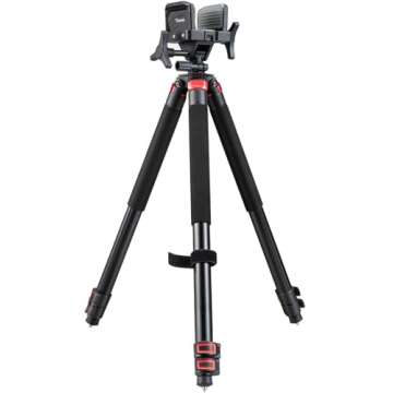 Trakiom Shooting Tripod Hunting Crossbow Rest with Sturdy Aluminum Frame, Lightweight, Provides Shoo...
