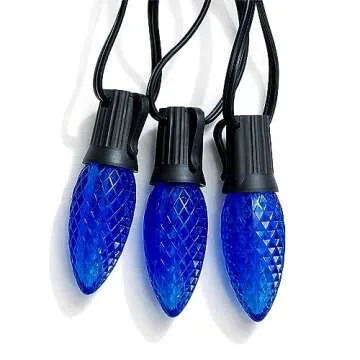 Meconard C9 LED Replacement Christmas Light Bulbs, Blue
