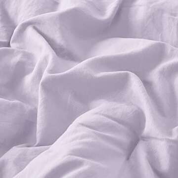 Codi Lavender Purple Boho Twin Comforter Set for Girls, Aesthetic Pom Fringe Design Cute Bedding, Soft Washed Microfiber Bed Sets, Lightweight Chic,1 Comforter & 1 Pillowcase (68x90 Inches)