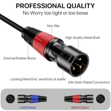 CIXUN USB C to Dual XLR Male Audio Cable High-Fidelity Sound