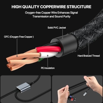 CIXUN USB C to Dual XLR Male Audio Cable High-Fidelity Sound