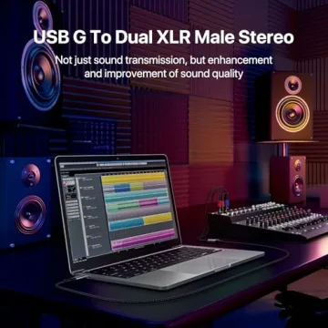 CIXUN USB C to Dual XLR Male Audio Cable High-Fidelity Sound