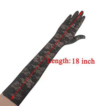 monochef Women Long Lace Gloves Elbow Bridal Wedding Elegant Opera Evening Party Wedding Tea Party P...