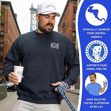 STELLA BLUE Electric Avenue Blend - 100% Arabica Dark Roast Coffee | 12 oz Bag