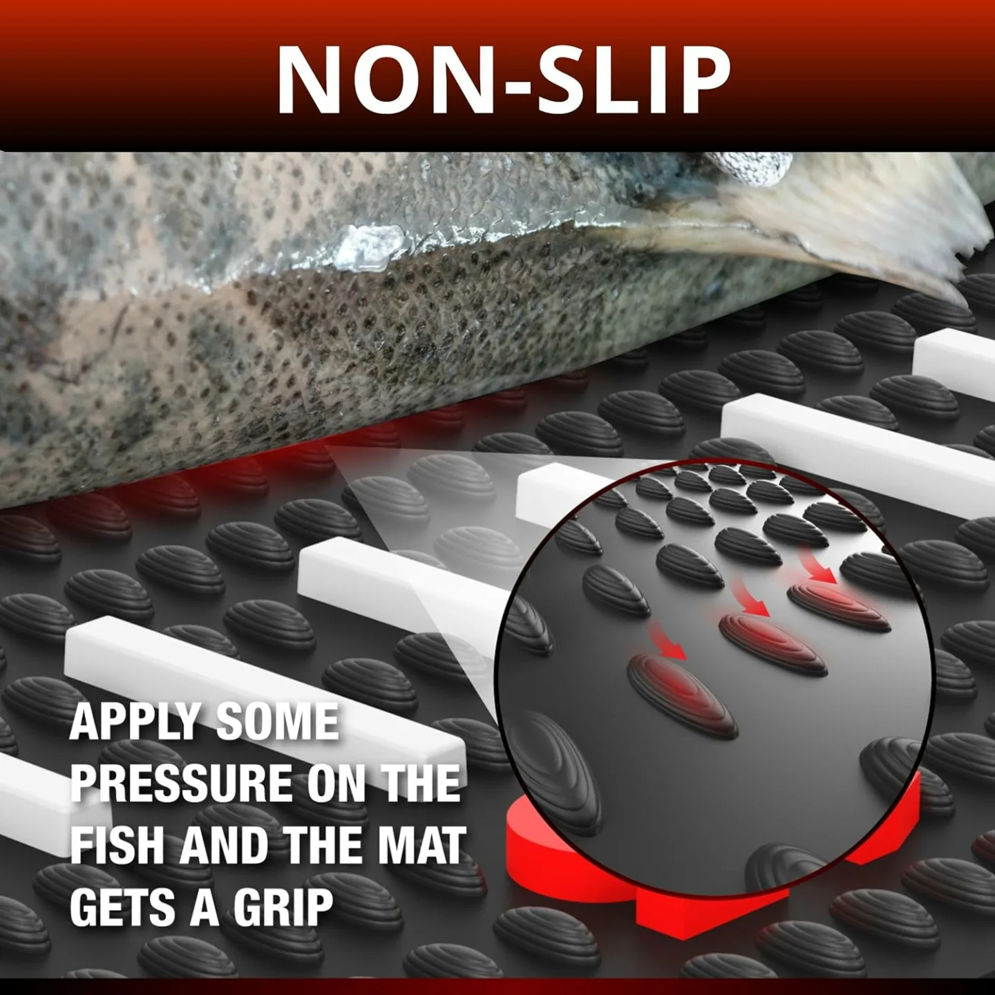 Complete Fish Fillet Mat Kit with Knife & Ruler Decal