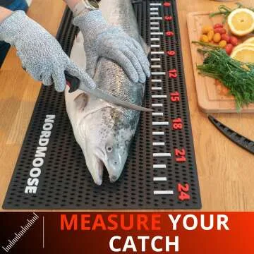 Complete Fish Fillet Mat Kit with Knife & Ruler Decal