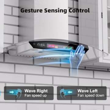 30" Wall Mount Range Hood with 900 CFM Smart Features