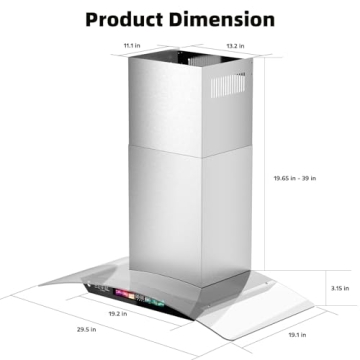 30" Wall Mount Range Hood with 900 CFM Smart Features