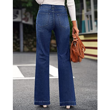 High Waisted Stretchy Wide Leg Jeans for Women | GRAPENT