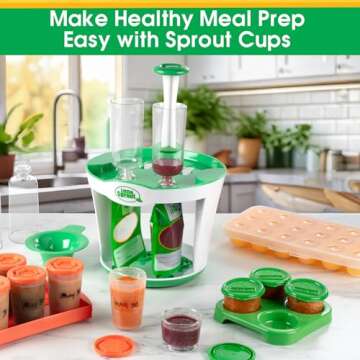 Silicone Baby Reusable Food Storage Tray (2 Pack) - Pop Out 1oz Portion Silicone Stackable Freezer Tray, Snap-on Lid, Non Toxic BPA & PVC Free, Dishwasher &Microwave Safe, Healthy Meal Prep, Gift