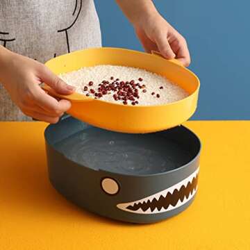 Hemoton Fridge Containers 1pc Double Layer Drainer Basket Detachable Food Pp Refrigerator Containers