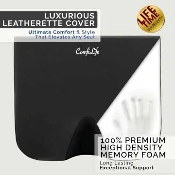 ComfiLife Memory Foam Car Seat Cushion for Pain Relief