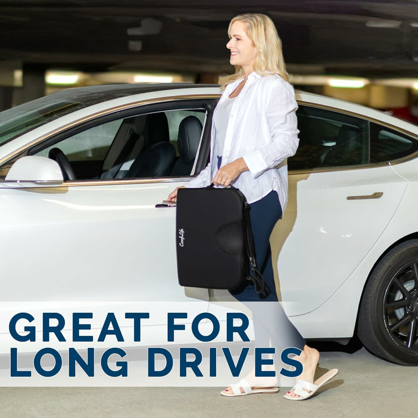 ComfiLife Memory Foam Car Seat Cushion for Pain Relief