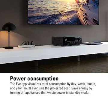 Eve Energy Strip - Smart Triple Outlet & Power Meter for Apple Home, Built-in Schedules & Switches, Surge Protection, overcurrent Protection, overvoltage Protection, Energy metering