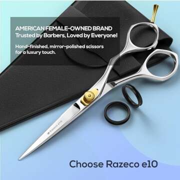 Suvorna 6" Barber Scissors - Professional Hair Scissors, Suitable for Men, Women & Kids
