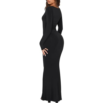 REORIA Women's Elegant Long Sleeve Maxi Dress for All Occasions
