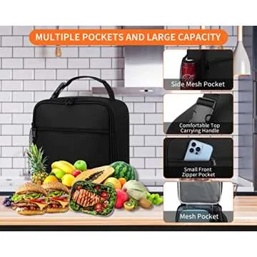 ZM-YOUTOO Insulated Lunch Box for Men and Women