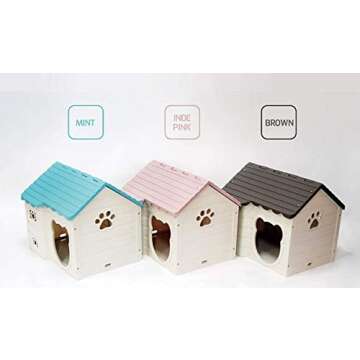Alpha Dog Series Medium-Sized Indoor Plastic Doghouse (Brown)