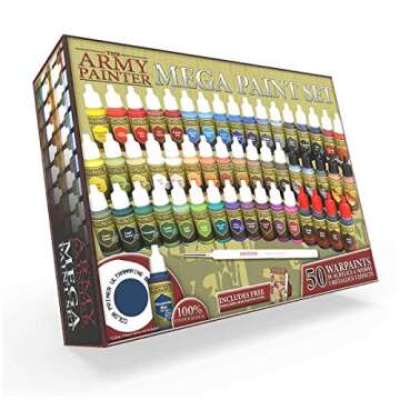 The Army Painter Miniature Painting Kit with Wargamer Regiment Miniatures Paint Brush Set for Figure...