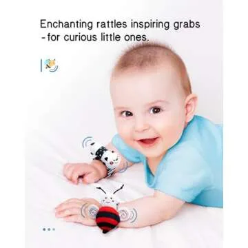 Infinno High Contrast Baby Toys Infant Rattle Socks and Wristband Set, Ideal Baby Sensory Toy Gifts for Newborn 0-12 Months, Perfect Black and White Toys for Boys and Girls As Baby Shower Gifts