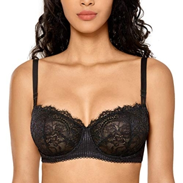 DOBREVA Plus Size Lace Push Up Bra - Comfort & Elegance