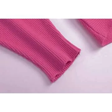 GABERLY Boat Neck Batwing Sleeves Dolman Knitted Sweaters and Pullovers Tops for Women (Rose, One Size)