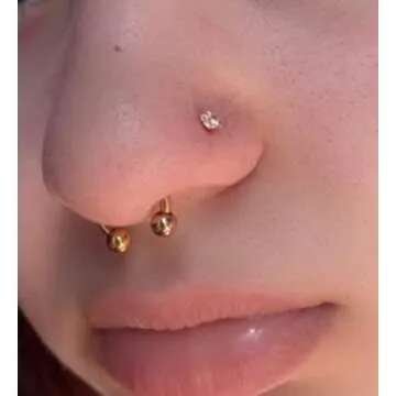 MODRSA Gold Nose Studs 22g - Elegant Tiny Nose Jewelry