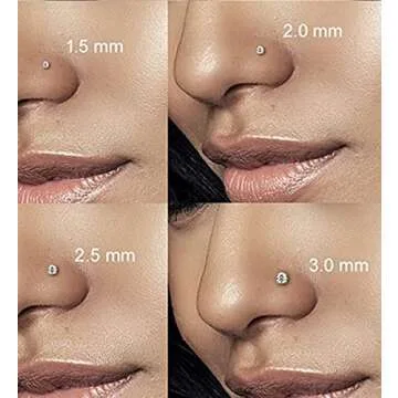 MODRSA Gold Nose Studs 22g - Elegant Tiny Nose Jewelry