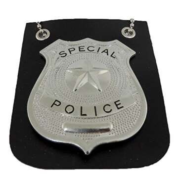 NOVELTY GIANT WWW.NOVELTYGIANT.COM Pretend Play Police Badge with Chain Fashion Necklace