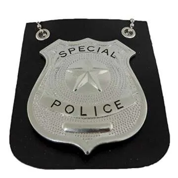 NOVELTY GIANT WWW.NOVELTYGIANT.COM Pretend Play Police Badge with Chain Fashion Necklace