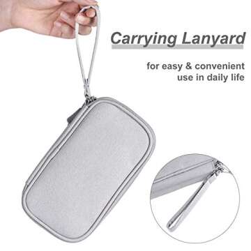 Bevegekos Electronics Accessories Organizer Pouch Bag, Designed for Power Adapter/Charger/Cables/Mouse, for Travel (Light Grey)