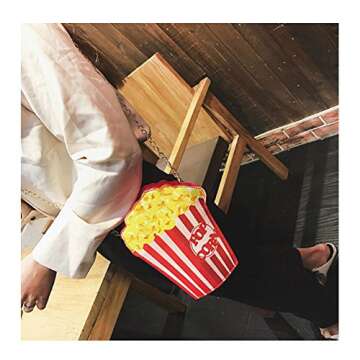 Ximimark Women Girl Cute Popcorn Satchel Shoulder Crossbody Messenge Handbag Bag Purse with one Popc...
