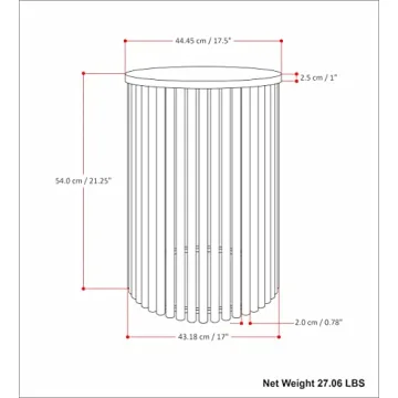 SIMPLIHOME Demy Industrial Accent Side Table in Natural