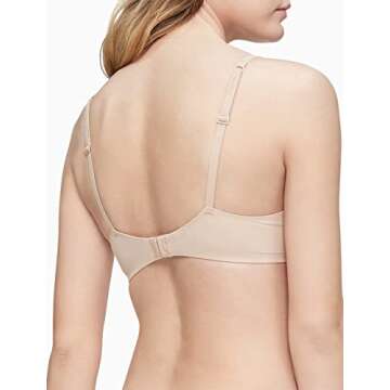 Calvin Klein Perfectly Fit Lightly Lined T-Shirt Bra with Memory Touch, Bare, 32B