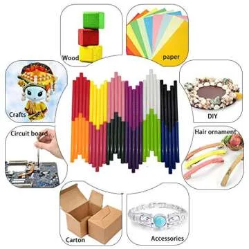 Colored Hot Melt Glue Sticks,Tretar Mini Colored Hot Glue Sticks for Arts Crafts, DIY, Home General Repair,Holiday Christmas Gift Crafts,12 Colors,60 PCS,Diameter 0.28,Length 3.9\