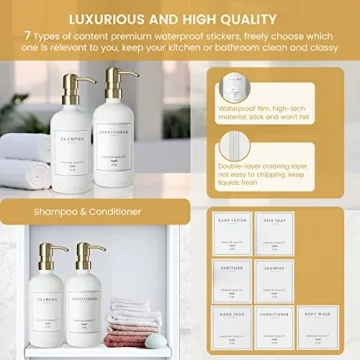 Glass Soap Dispenser Set Rustproof Pumps Waterproof Labels