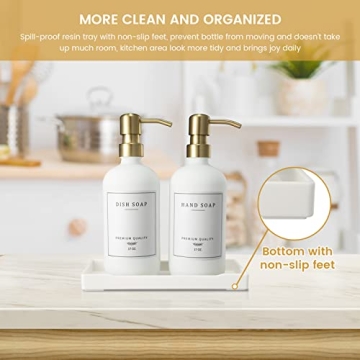 Glass Soap Dispenser Set Rustproof Pumps Waterproof Labels
