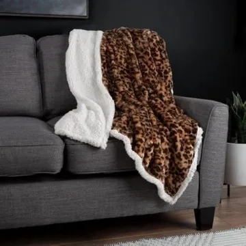 Sherpa Fleece Throw Blanket - Lightweight & Cozy Reversible
