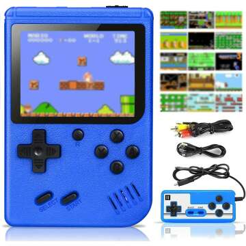 DEIKAL Handheld Retro Game Console with 500 Games